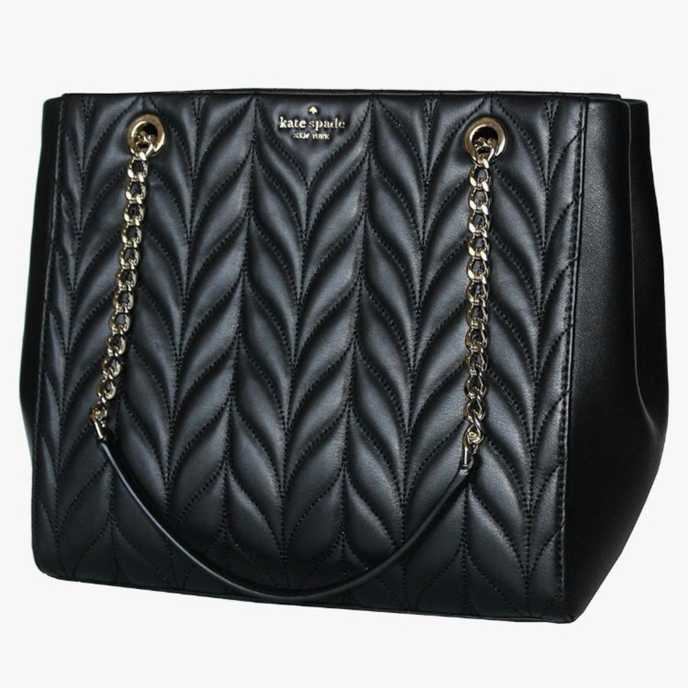 Kate Spade Briar Lane Quilted Purse, Size OS - Black/Gold